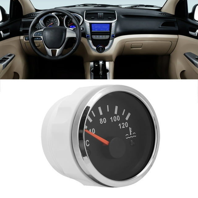 Medidor De Temperatura Del Agua, Medidor De Temperatura Del Agua De Plástico Medidor De Temperatura Del Coche Con Accesorios Para Automóvil, Barco, Motor