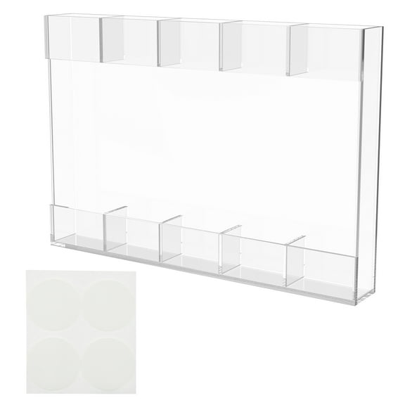 Sutowe Reusable Acrylic Straw Holder With Sticker Compact Compartmental Tumbler Straw Organizer for Kitchen Counter Cabinet