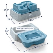 Simplay3 Big Mountain Off Road Adventure Sandbox with Cover, Periwinkle Blue/Frost Gray