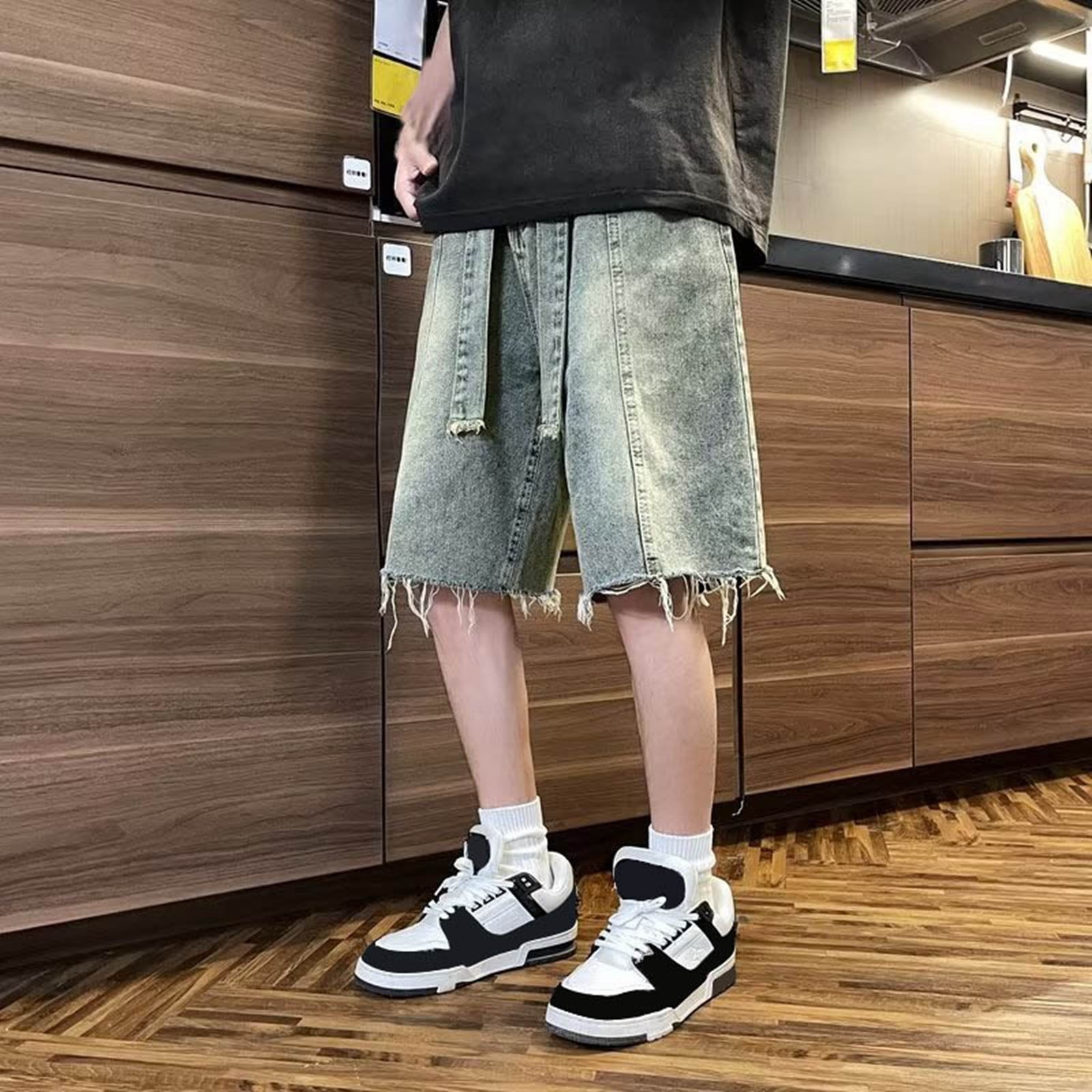 Blphud Summer Shorts Mens Wear Denim Shorts Summer Short