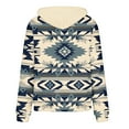 thumbnail image 5 of Women's Ethnic Print Pullover Hoodie Casual Long Sleeve Pocket Design Style, 5 of 6