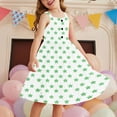 thumbnail image 5 of Moocorvic Girl Dresses Summer Casual Sleeveless Button Down Swing Flowy Tiered Sundress with Pockets, 5 of 9