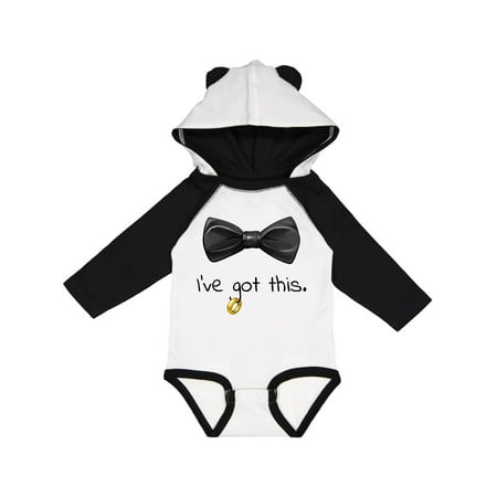 

Inktastic I ve got this- black bow tie with wedding ring Gift Baby Boy or Baby Girl Long Sleeve Bodysuit
