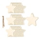thumbnail image 4 of 25 piezas de rebanadas de madera de estrella sin terminar, de madera en blanco con , adornos de madera para manualidades, adornos, 4 of 8