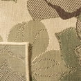 thumbnail image 4 of SAFAVIEH Courtyard Qendro Floral Indoor/Outdoor Area Rug, Natural Brown/Olive, 5'3" x 5'3" Round, 4 of 8