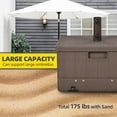 thumbnail image 5 of Outsunny Outdoor Umbrella Base with Wheels, End Table, Planter Box, Brown, 5 of 9