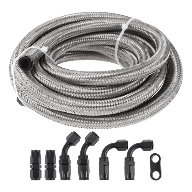 Kit de línea de combustible AN-8 de Unique Bargains 15 pies, manguera de vacío y adaptadores