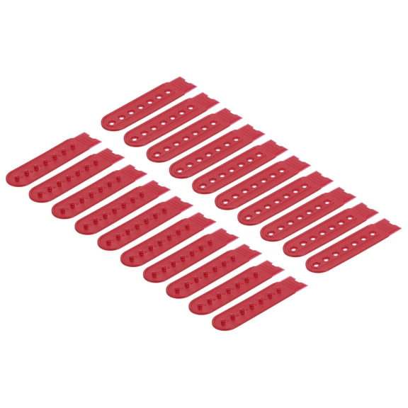 10 Pairs Snapback Strap Cover, 7 Holes Plastic Adjustable Hat Snap Buckle (Red)