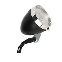 Vintage Bike Front Light, Black Retro Front Light With Fixed Bracket For Night Riding