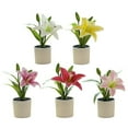 thumbnail image 3 of Artificial Flowers Lily Bonsai Artificial Flowers Interior Decoration Ornaments, 3 of 5