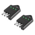 thumbnail image 1 of 4 Pin Trailer Socket Tester 4 Way Flat Trailer Socket Light Tester for Towed Vehicle Wiring with LED Indicator Lights Circuit Tester Car Accessories 2pcs, 1 of 1