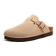 thumbnail image 1 of Shevalues-zuecos clásicos de corcho para hombre y mujer, sandalias de ante con plantilla suave, con soporte para ARCO, toboganes de playa a la moda, para el hogar, 1 of 5