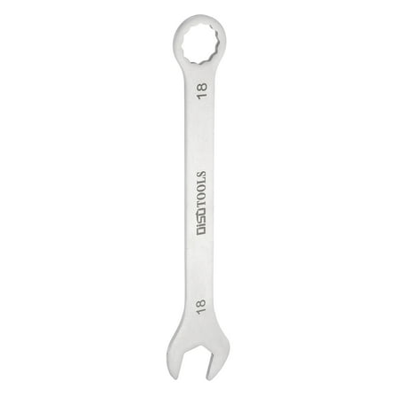 Uxcell Thin Combination Wrench Metric 18mm 6-Point Ended Box 15 Degree Offset Open End Stainless Steel