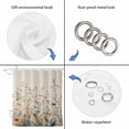 thumbnail image 5 of Vintage Botanical Waterproof Fabric Shower Curtain,Spring Floral Summer Botanical Rustic Waterproof Fabric Shower Curtain for Bathroom Curtains Bathtubs Shower Curtains with 12 Hooks Standard 60x72, 5 of 8