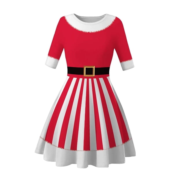 Disfraz de Navidad Vestido de Navidad Cosplay Vestirse Trajes de Navidad Mujeres Niñas Disfraz de Cosplay Falda roja para Fiesta de Navidad , SG