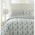 thumbnail image 2 of Micro Flannel Reverse to Sherpa Comforter Set, Twin, Watercolor Pines, 2 of 3