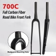 thumbnail image 4 of Road Bike Front Fork 700C Carbon Fiber Bike Tapered Fork, 4 of 8