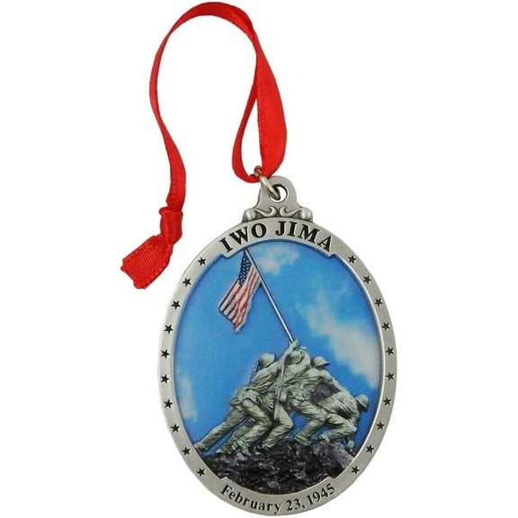 Indiana Metal Craft US Marine Corps Iwo Jima Gallery Print Ornament IMC-Retail Made in USA