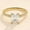 14K Rose Gold Vermeil, variant on Radiant White Diamond Engagement Ring in 14K Yellow Gold Vermeil – Radiant Cut Side Stone Bridal Ring for Women – Handcrafted Wedding Jewelry