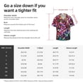 thumbnail image 5 of Lsque Color Shiny print Men's Cuban Collar Short Sleeve Shirt Summer Beachwear Casual Button Down Fashionable Vacation Leisure Shirt-Large, 5 of 7