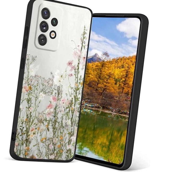 Floral-258 Phone Case, Degined for Samsung Galaxy A72 5G Case Men Women, Flexible Silicone Shockproof Case for Samsung Galaxy A72 5G