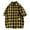 Yellow, variant on WREESH Men's Casual Button Down Shirts with Checkered Print Fashion Short Sleeve Plaid Top for Personalized Style Green