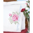 thumbnail image 1 of Stamped Pillowcases W/White Perle Edge 2/Pkg-XX Roses, 1 of 3