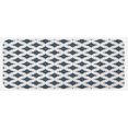 thumbnail image 1 of Victorian Kitchen Mat, Damask Motifs with Royal Renaissance Style Baroque Details Classical Design, Plush Decorative Kitchen Mat with Non Slip Backing, 47" X 19", Blue Black White, by Ambesonne, 1 of 1
