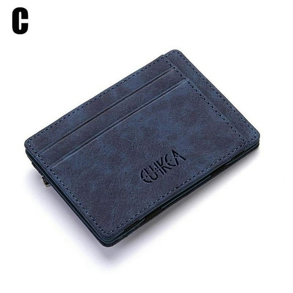 Mini PU Leather Magic Wallet Slim Purse Credit Card Holder W9I5