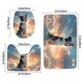 thumbnail image 2 of Bathroom Rugs Sets 3 Piece - Cloud Border Collie Absorbent Non Slip Bath Mats, U-Shape Toilet Lid Cover, Contour Mat, Soft Washable Shower Mats Bath Rug Mat for Bathroom Tub Toilet, 2 of 7