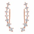thumbnail image 3 of 18K Gold Plated Cubic Zirconia Ear Crawler Climber Earrings, 3 of 8