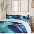 thumbnail image 6 of Ambesonne Nature Duvet Cover Set, Frozen Lake in Winter, 2-Calking, Blue and Black, 6 of 7