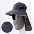 thumbnail image 3 of iHPH7 Hiking Accessories Bucket Hat with Strings Wide Brim Hat Hiking Hats for Men Womens Fishing Hat, Dark Gray One Size, 3 of 8