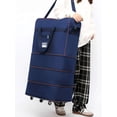 thumbnail image 3 of Gustave Expandable Rolling Duffle Bag with Wheels, Large Capacity Foldable Carry on Travel Duffel Bag Weekender Luggage Suitcase for Men Women - Navy, 3 of 10