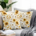 thumbnail image 2 of Country Watercolor Outdoor Pillow Covers Pack of 2 Sunflowers Yellow Green Leaf Vintage Waterproof Throw Pillow Covers Decorative Cushion Cases for Patio Garden Tent Balcony Couch 16x16 inch, 2 of 8