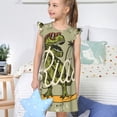 thumbnail image 4 of Balery Dinosaur Camisón de princesa para niñas, pijama de algodón con mangas abullonadas, suave y bonito.-XX-Large, 4 of 6