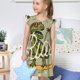 thumbnail image 4 of Balery Dinosaur Camisón de princesa para niñas, pijama de algodón con mangas abullonadas, suave y bonito.-Large, 4 of 6
