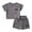 Grey, variant on Wdgfv Toddler Boys Girls Short Sleeve Striped Tee Pullover Top with Shorts Casual Outfit Set 6-12 Months