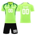 thumbnail image 1 of Custom Football Kit Set for Adult and Child, Name Number Team Logo DIY Family Match Personalized Jersey Shirt Shorts Set, Dad and Son Matching Outfits Light Green XXS, 1 of 6