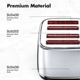 thumbnail image 5 of LONGDEEM 4 Slice Toaster Wide Slot, Dual Independent Controls, 6 Browning Levels, High Lift & Cancel, Removable Crumb Tray, Silver, 5 of 7