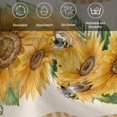 thumbnail image 6 of Sunflower Cloth Napkins, Green Botanical Yellow Floral Rustic Plaid Washable and Reusable Dinner Napkins Set of 8, Table Napkin for Kitchen Party Birthday Wedding Hotel Housewarming 20"x20", 6 of 9