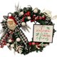 thumbnail image 1 of Corona Navideña De 45Cm, Colgante Colgante De Papá Noel, Corona Circular De Ratán, Decoración De Escaleras De Pared Para Puerta Delantera Monstrate HA038325-00, 1 of 6