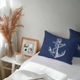 thumbnail image 6 of Lumbar Pillow Covers 20x12 Inch Set of 2, Nautical Anchor Waterproof Outdoor Pillow Covers, Navy Blue Coastal Marine Minimalist Rope Decorative Cushion Pillowcases for Couch, Sofa, Bed, Garden, Patio, 6 of 9
