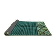 thumbnail image 2 of Ahgly Company Indoor Round Abstract Turquoise Blue Modern Area Rugs, 7' Round, 2 of 4