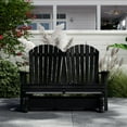 thumbnail image 2 of Wildridge Heritage Double Glider, Black, Outdoor Weather Resistant Poly Patio Furniture, 2 of 4