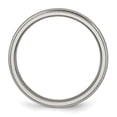 thumbnail image 2 of Diamond2Deal Titanium Polished 4mm Grooved and Beaded Edge Band for Women Size 5.5, 2 of 5