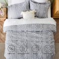 Cozy Comfort Boho Tufted Comforter Set Queen - Dark Grey Cationic ...