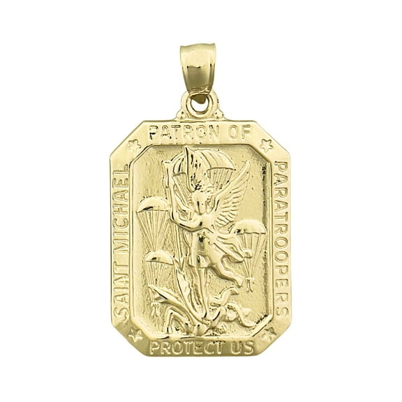 14K Gold Saint Michael Medallion