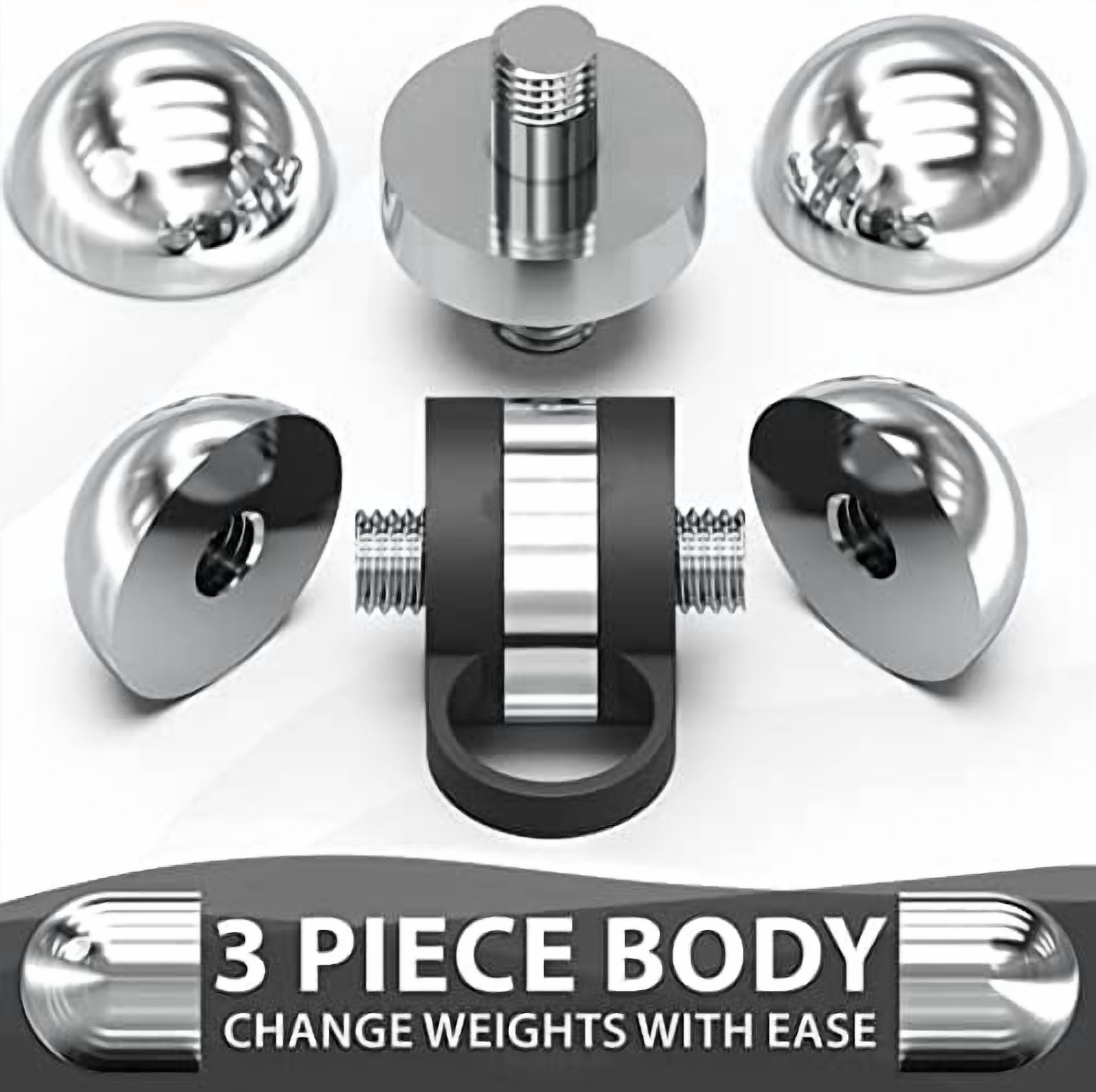 Voylla Cardio Hand Weights. Steel Hand Weights Dumbbell Set with Anti-Slip Silicone Finger Loop for Workout, Fitness, Training for Men and Women. Sold In Pairs. Available in 1lb, 1.5lb and 2lb Sets