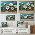 thumbnail image 4 of Designart "Spring Elegance Blue and Gold Flower Beauty II" Floral Framed Wall Art - Traditional Blue Flowers Entryway Framed Wall Art, 4 of 6